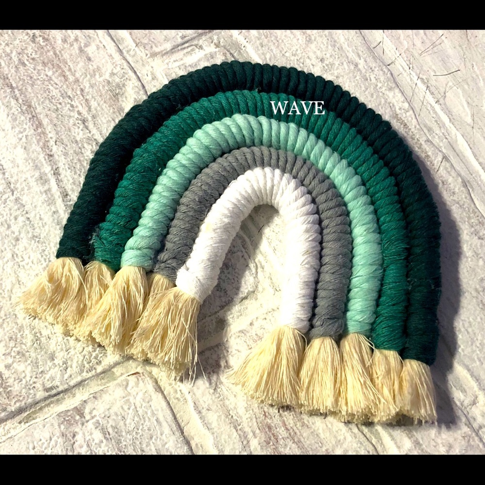 WAVE Macrame rainbow 🌈 wall charm. Custom colors